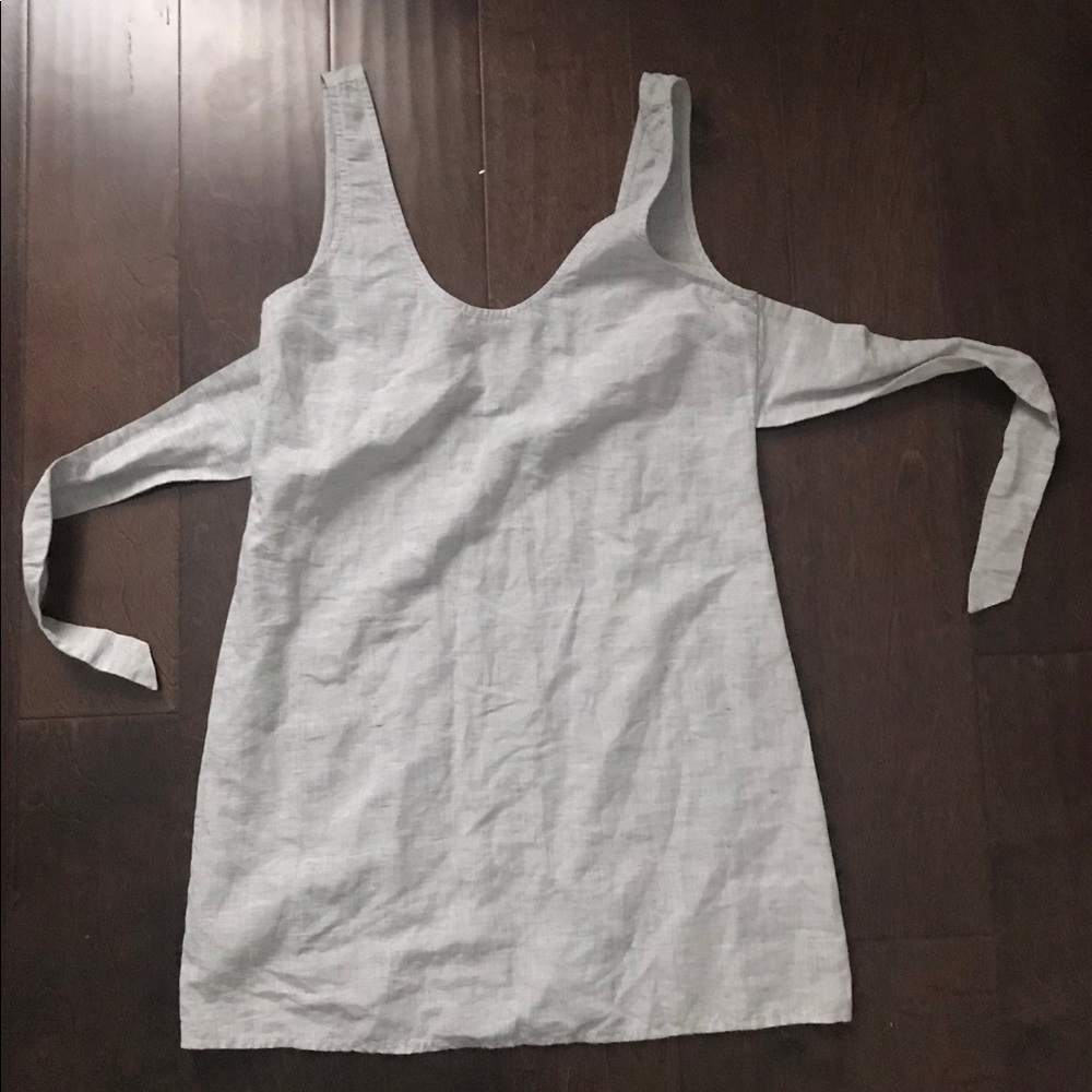 Tavik dress swimsuit coverup linen grey tie back
